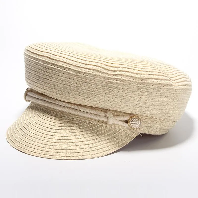 Высокомодные шляпы, матросская кепка, женская летняя шляпа от солнца, женская кепка с плоским верхом, немецкая военная кепка с широкими полями224f