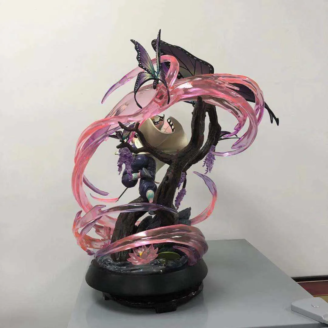 Japan Anime Blade of Demon Destruction Demon Slayer Kimetsu No Yaiba Kochou Shinobu PVC Action Figure Toy Collection Model Doll Q0722