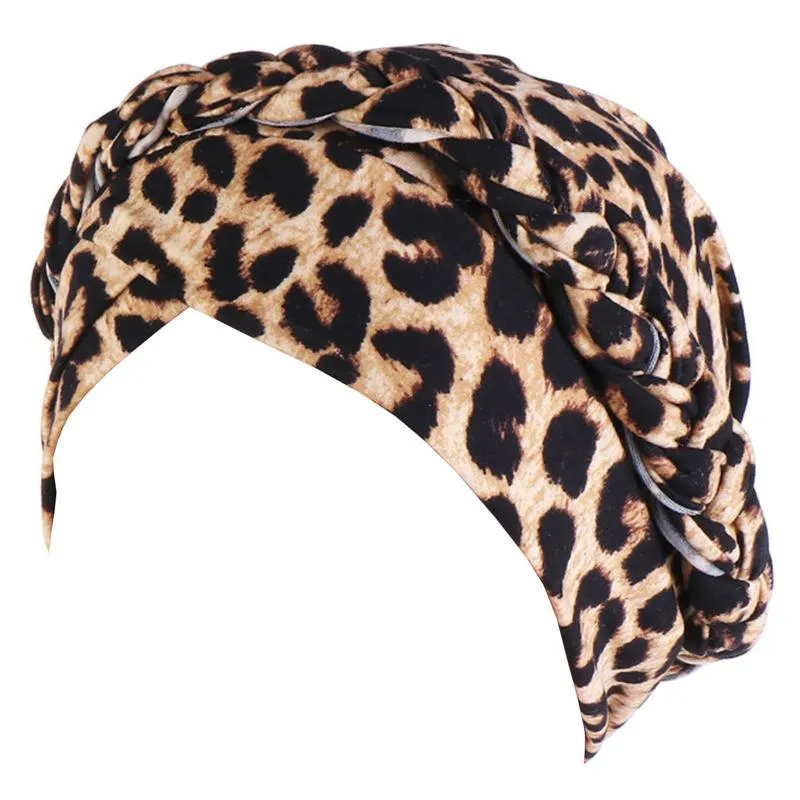 Bonnet / Skull Caps Design de mode Femmes Imprimer Chemo Cancer Tête Chapeau Cap Ethnique Bohème Pré-Noué Tresse Torsadée Couverture De Cheveux Wrap Turban Headwea