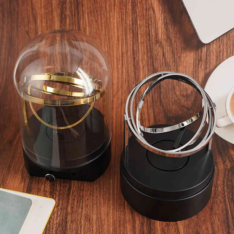 기계식 ES Shaker 브랜드 패션 싱글 시계 상자 회 전자 럭셔리 투명 유리 용 자동 와인 더