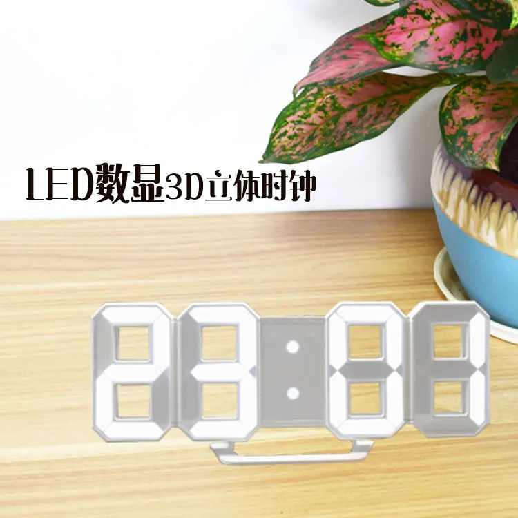 LED 3D Relógios Estéreo Criativo Decoração de Parede Grande Exposição Digital Relógio De Parede Eletrônica
