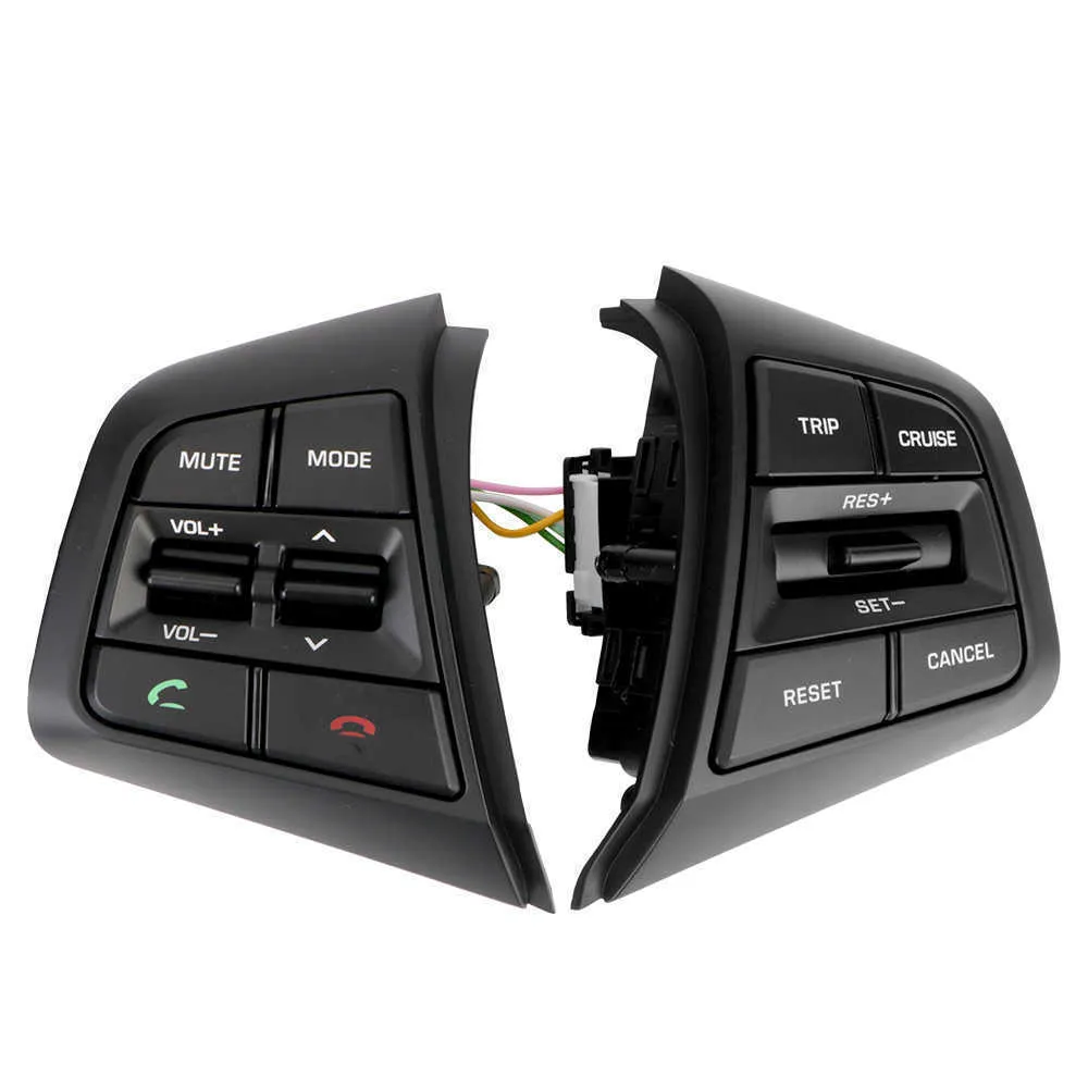 Araba Düğmeleri Direksiyon Simidi Seyir Kontrolü Uzak Hacim Düğmesi Hyundai IX25 Creta 1 6L Bluetooth Anahtarları için Kablolar