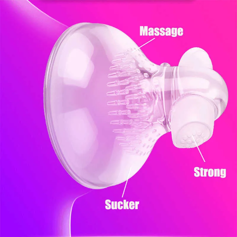 Massage Items Wireless Strong Sucker Nipple Vibrator Massage Breast Stimulator Enlargement Pump Females Masturbation Sex Toy for Woman