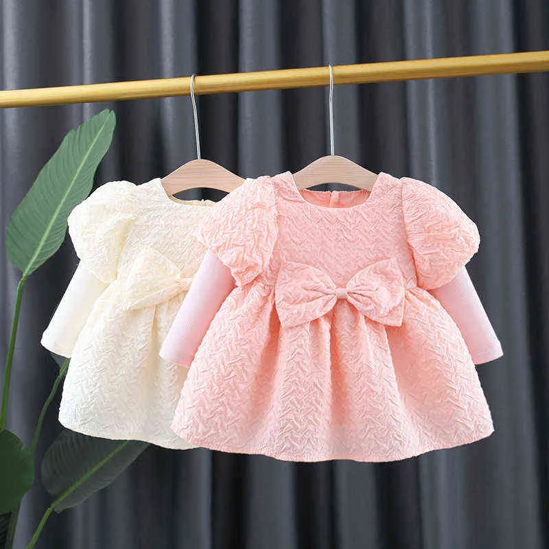 LZH Autumn Children's Clothing Girls 2021 Long Sleeve Princess Dress For Kids 1-4 Years Newborn Baby Dresses Baby Girls Clothes G1129