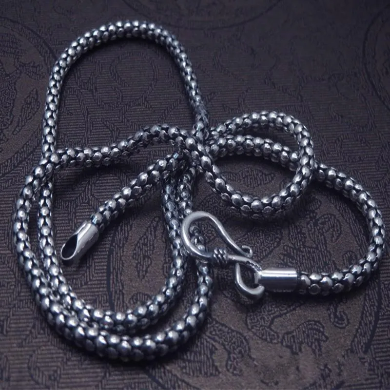 Ketten The Dragons Scales Halskette für Männer Frauen Silberschmuck Retro Paare Dress259I