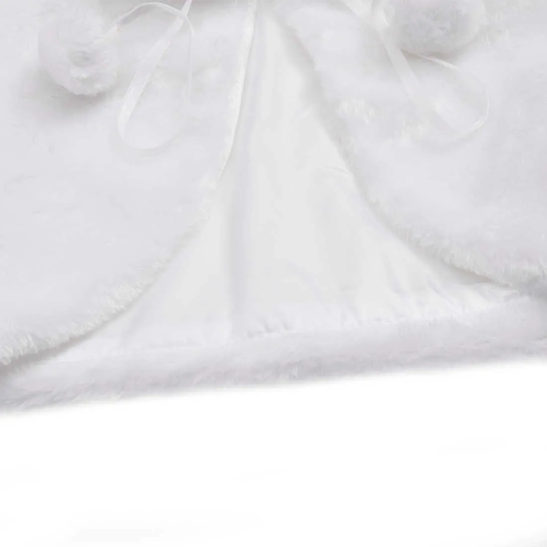 Ragazze invernali Cute Princess Bolero bianco Giacca Bambini Scialle da sposa Outwear Party Cappotto in peluche Battesimo Abito floreale Involucri in pelliccia sintetica 211023
