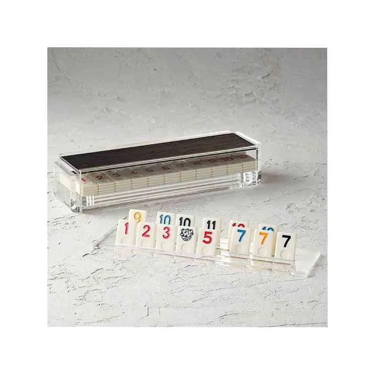 Set di giochi da tavolo Lucite persone di tutte le età Regalo il Giorno del Ringraziamento Gioco Brain Booster Acrilico personalizzato Rummy Q Set4752492