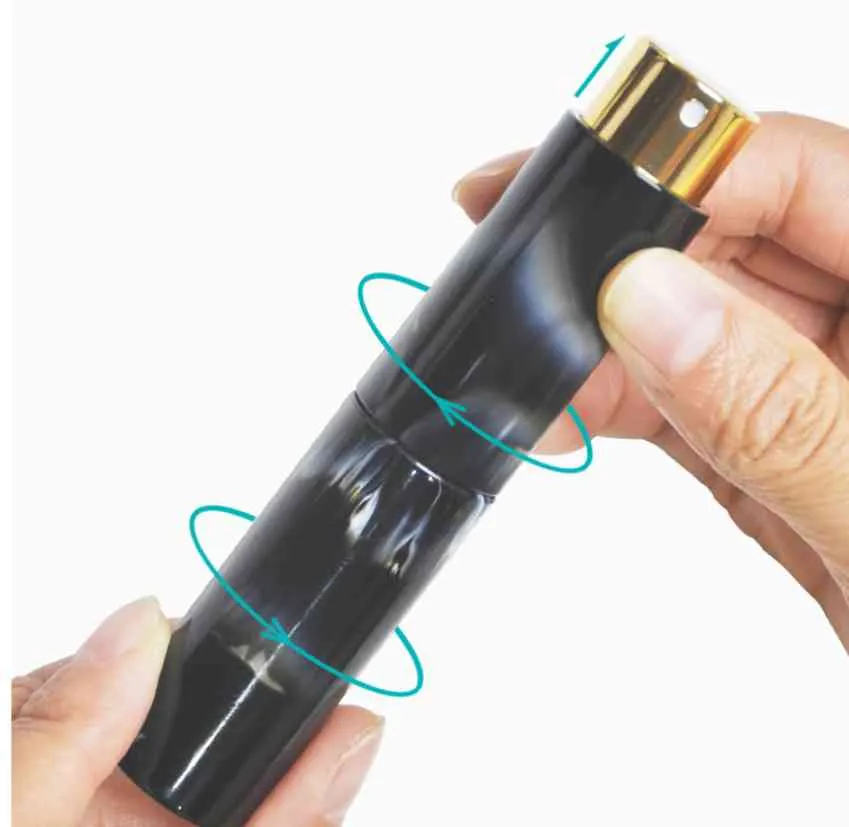 10ML Atomizzatore di profumo Bottiglia spray in vetro Marmorizzazione Art Mini Profumo portatile Atomizzatore da viaggio Rotazione Cosmetici Bottiglia di strumenti