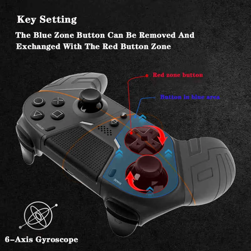 Elite Edition Wireless Controller Knapp Programmerbar Game Joystick PS4 PlayStation 4 Pro / Slim / PC Gamepads
