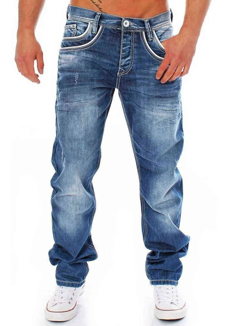 Jeans retos homens cintura alta jean primavera verão boyfriend jeans streetwear solto cacual designer longa calças calças de denim 211120