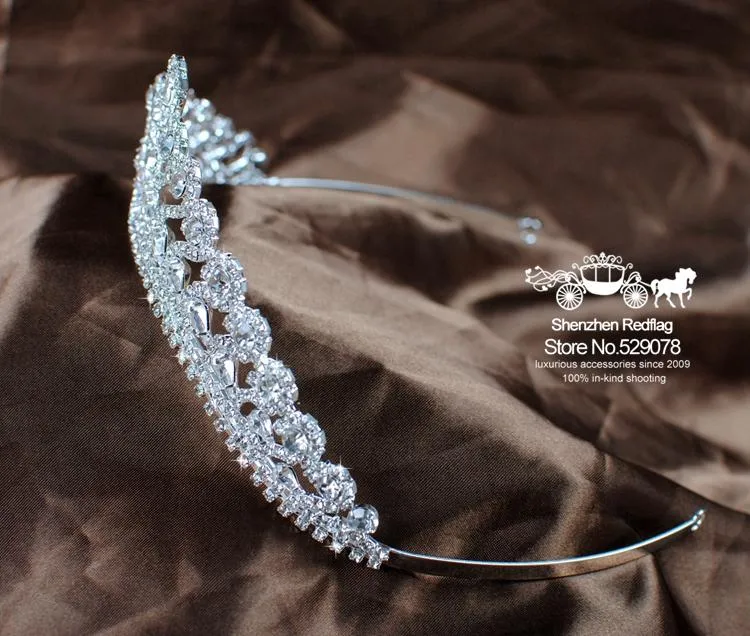 Saç klipleri barrettes romantik çiçek gelinler tiara düğün gelin çiçek taç Avusturya Rhinestones kristal kafa bandı balo pageant2843