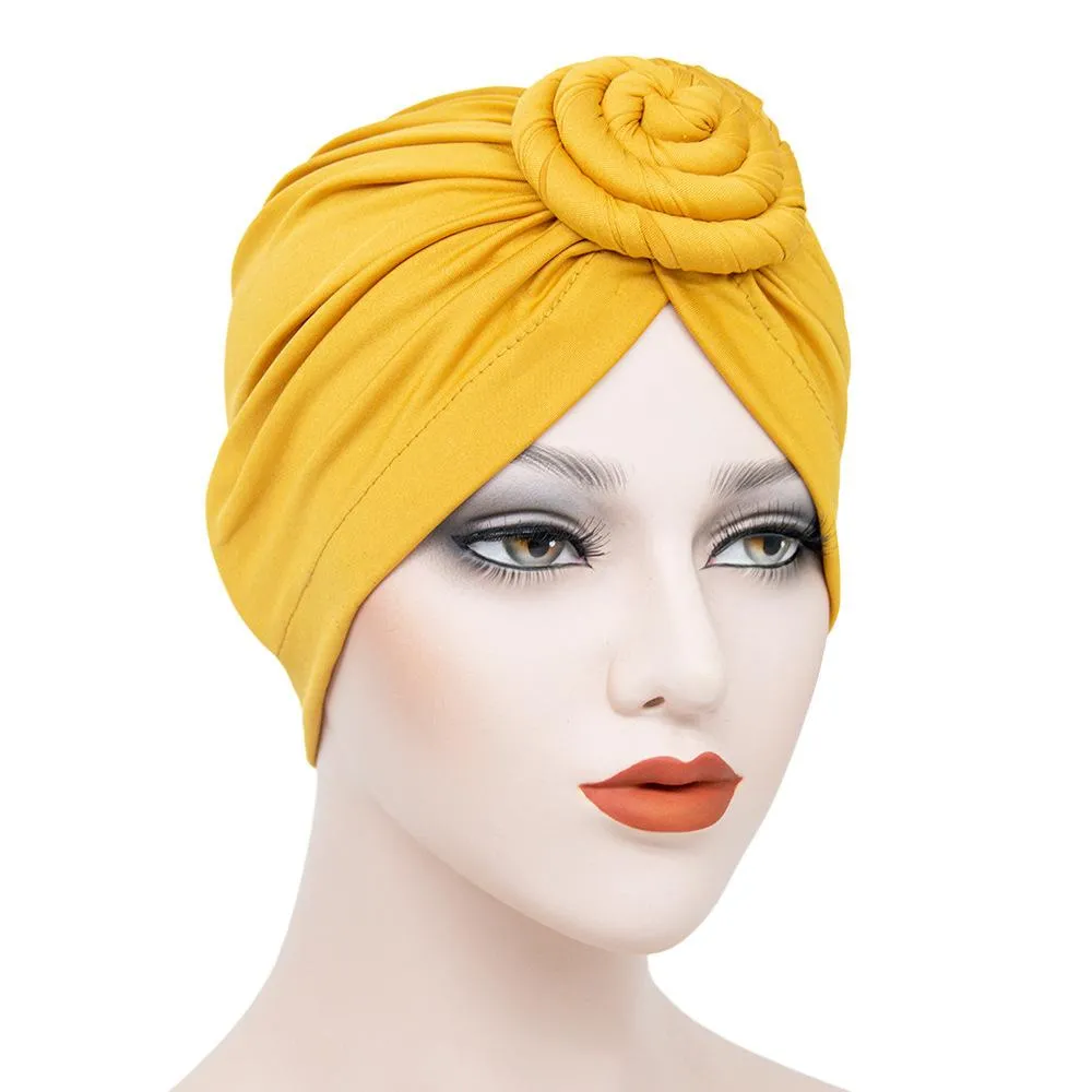 Tie Bohemian Stijl Jersey Top Knot Tulban Afrikaanse Twist Headwrap en Voor Vrouwen Dames India Hoed Tampão Moslim