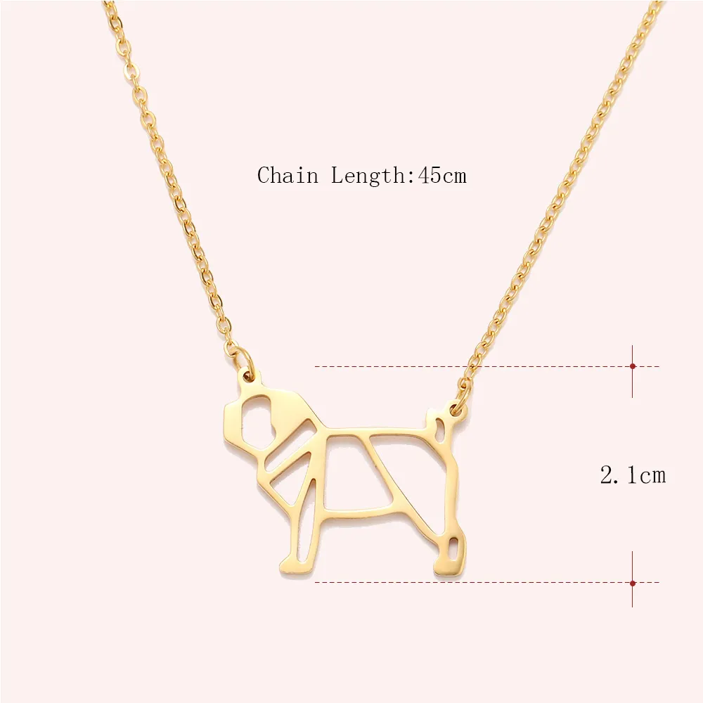 Cacana Stainless Steel Necklac Cute Dog Pet Pendant for Women Love My Pet Animal Dog Necklace Choker Ketting Jewelry Gift (3)
