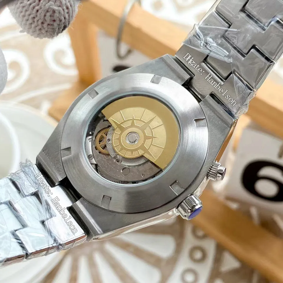 Designer relógios masculinos automático mecânico movimento oco relógios de pulso preto face aço caso pulseira metal orologi269r