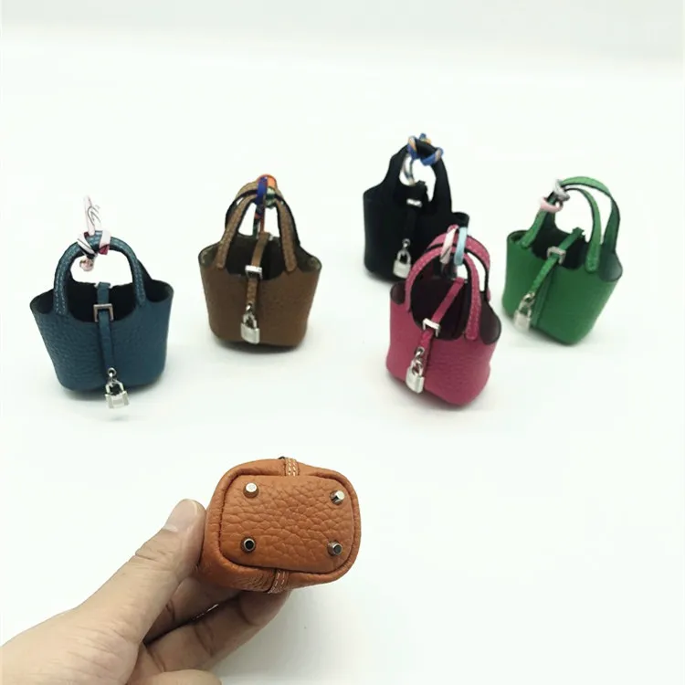 Creative mini food basket bag pendant headset cover car key chain 