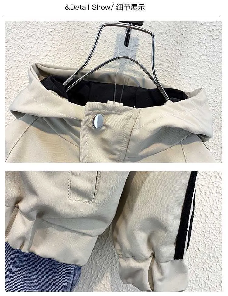 Baby Boy Jacket Autumn Lined Kids Coats Fashion Letter Zipper Boys Spring Korean Children's Windbreaker Outerwear 211011
