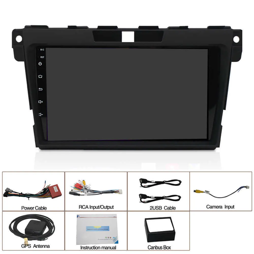 2Din DSP 1 + 16G ROM 9 polegada carro WiFi Bluetooth GPS Multimedia FM Rádio Navi Player Android 10.1 Para Mazda CX-7 2007 2008 2010 2014