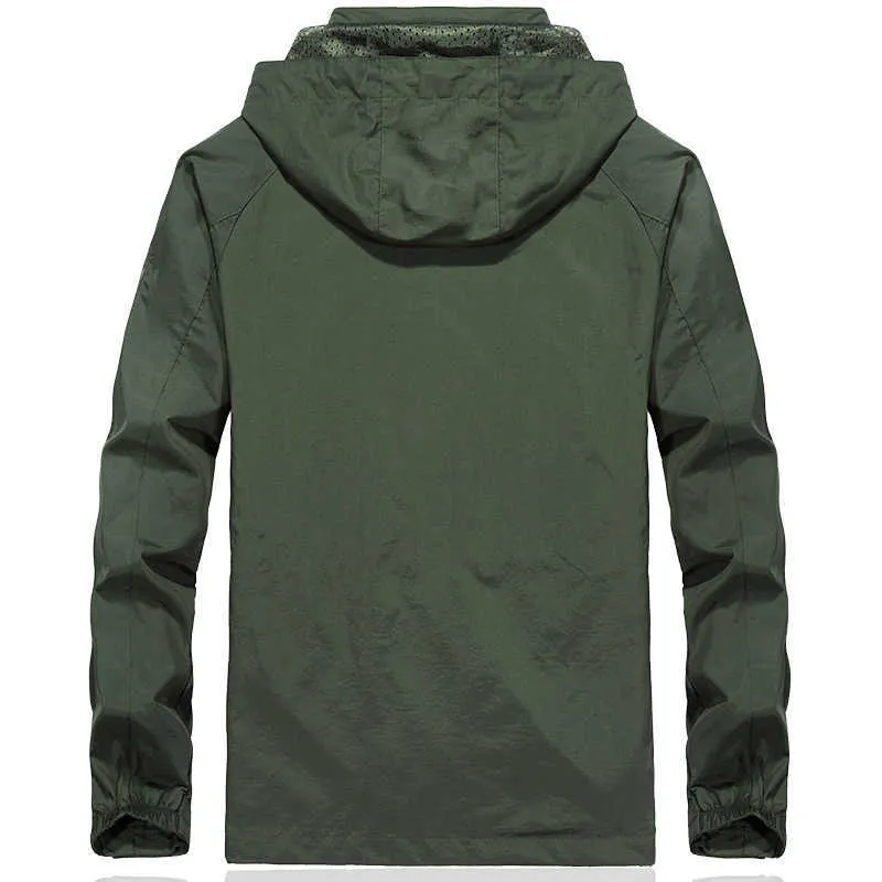 Plus Size 6XL Men's Waterproof Military Jacket Spring Autumn Men Casual Windbreaker Jackets Mens Breathable Hooded Outdoor Coats X0621