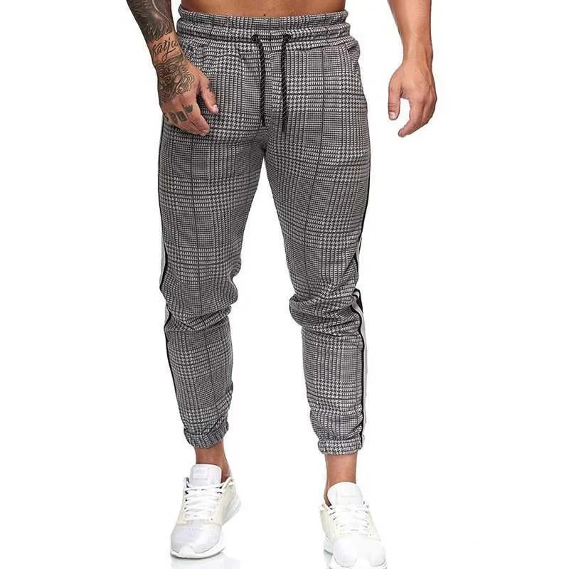 Hommes Printemps SlimS Workout Jogging Pantalon Bande Latérale Pantalon De Jogging Casual Long Pantalon Hommes Fitness Bodybuilding Crayon Pantalon M -3XL Y0811