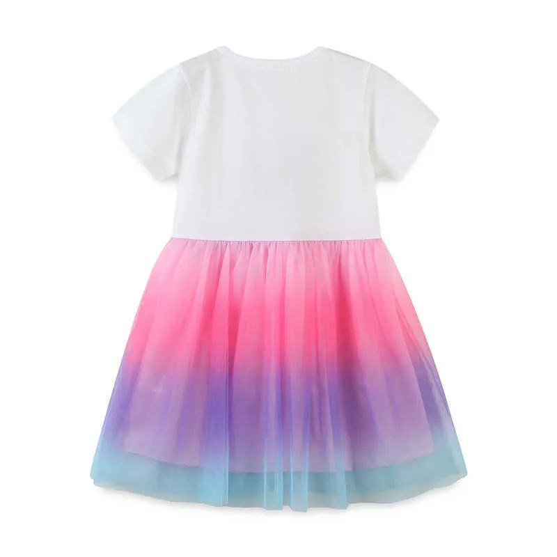 Прыжки метров бисером детские сетки платья летние хлопчатобумажные дети партия принцесса детская одежда продавать модели 210529