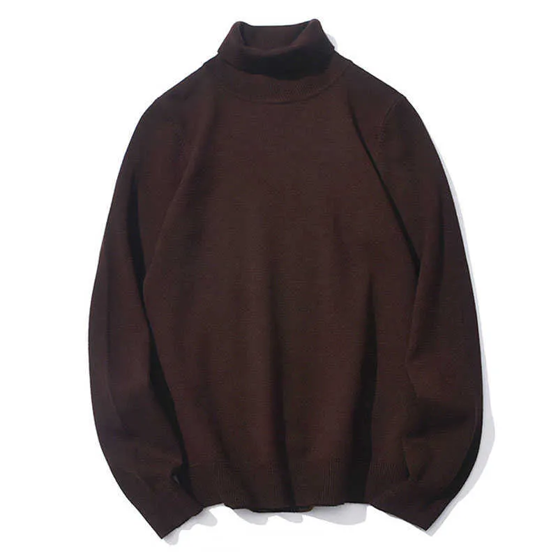 Maglione dolcevita caldo da uomo autunno inverno moda di alta qualità Casual comodo pullover maglione spesso uomo 210818