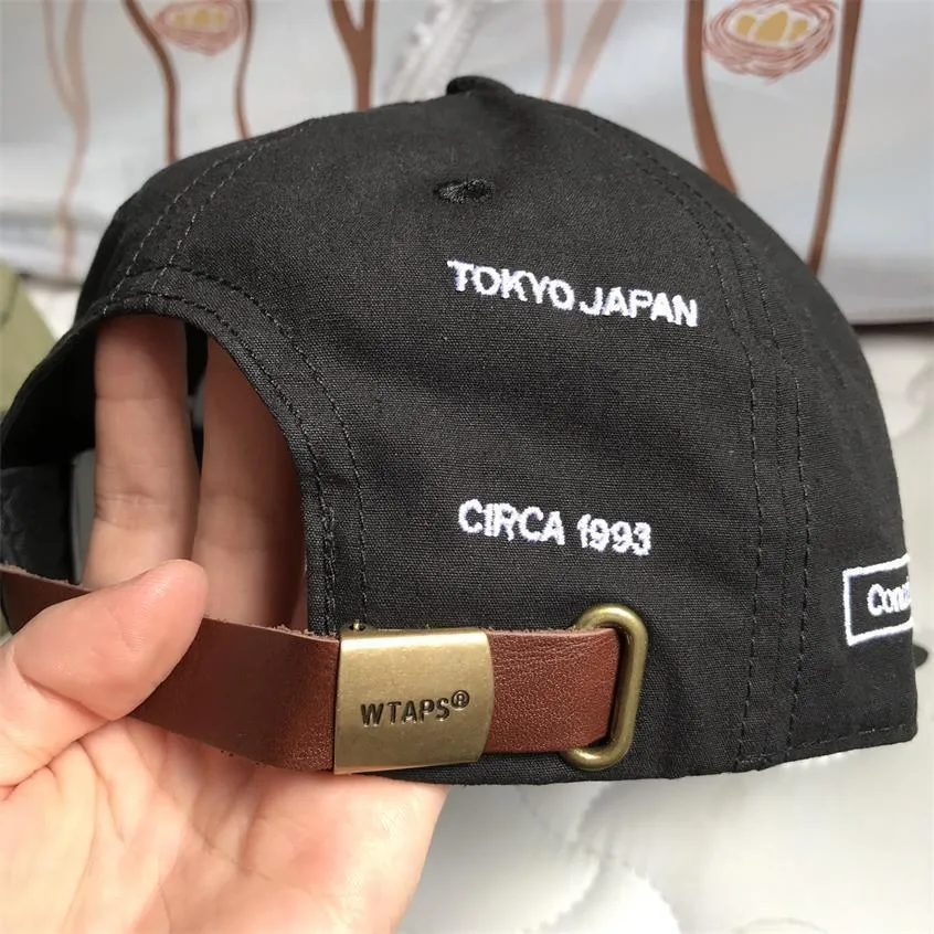 Wtaps Düz Brim Beyzbol Kapağı Erkekler Kadın Nakış Dad Hip Hop Snapback Trucker Cap Golf Açık Ayarlanabilir Günlük Harajuku T201880