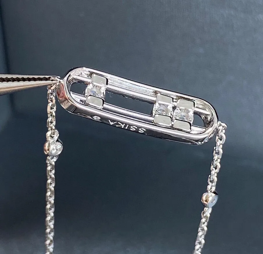 Bracelet punk à breloques de luxe de qualité avec diamant pour femmes, bijoux de mariage, cadeau avec timbre PS45752760