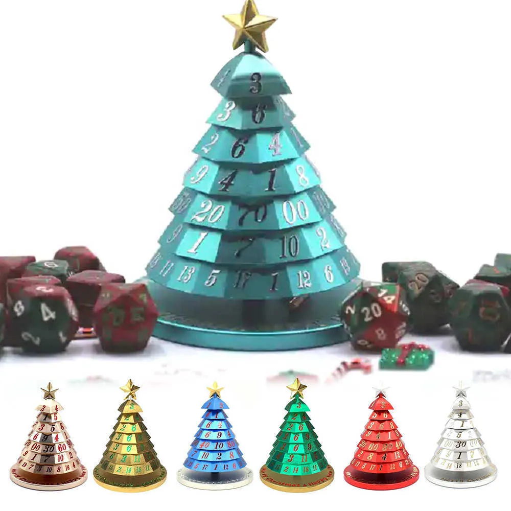 Weihnachtsbaum Würfel für Schreibtisch Dekoration Ornament Spielzeug Kinder Weihnachtsgeschenk Kreativer Tisch Gaming Home Neujahr 2022 H0924311H