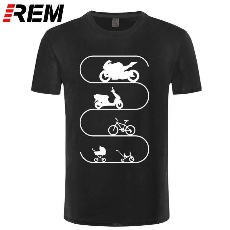 REM Summer Fashion Baby-Car Bike Bicicletta Moto Evolution Maglietta uomo Hip hop T Plus Size 210629