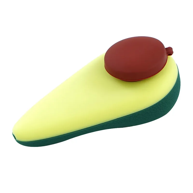 silicone smoke pipe creative green mangos shape pipes food grade silica gel with glass bowl