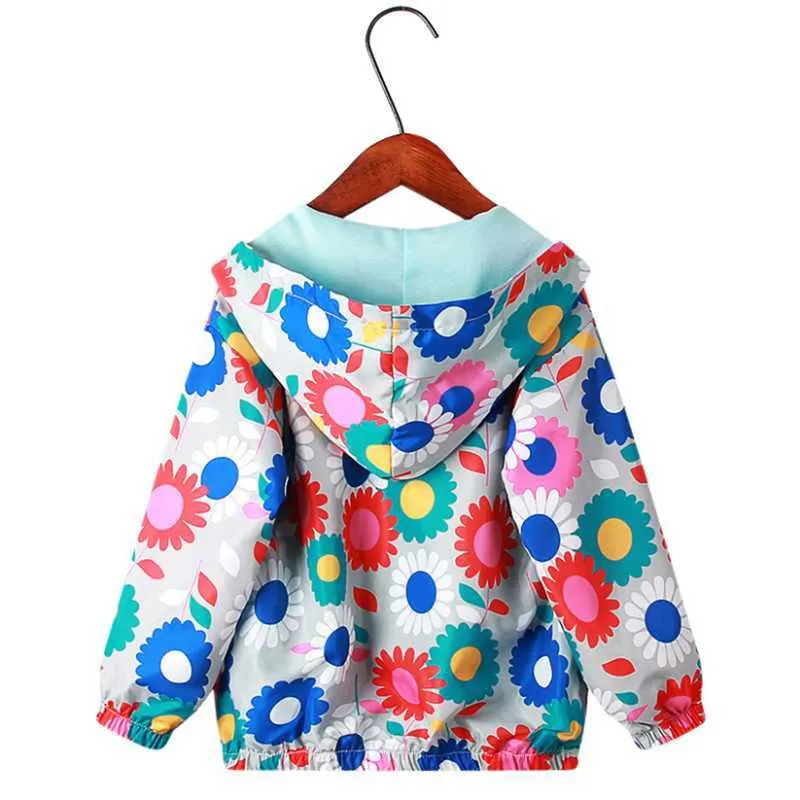 Hoody Children Toddler Infant Kids Baby Boys Girls Long Sleeve Animals Hand Print Jacket Coat Hooded Outerwear 210529