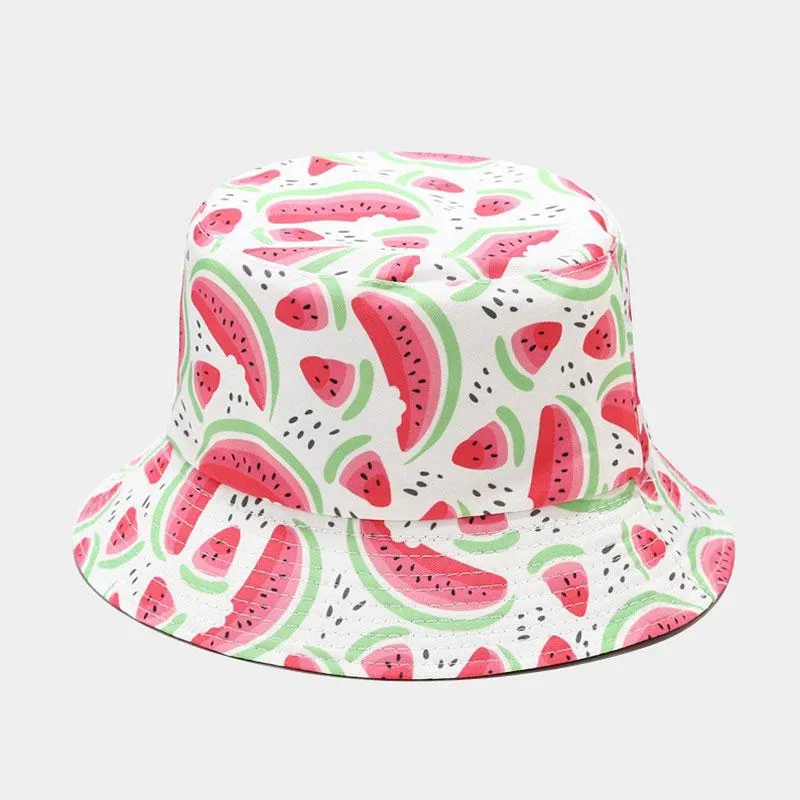 Breite Krempe Hüte Cartoon Avocado Fischer Hut Reversible Eimer Für Frauen Männer Straße Hip Hop Faltbare Panama Kappe Vintage Gedruckt fi243N