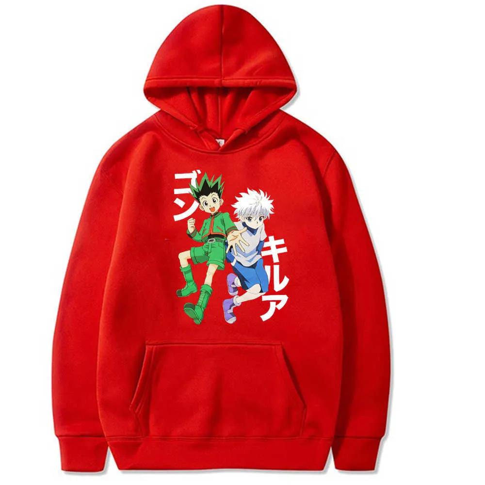 Hunter x caçador homens mulheres moda hoodie heroka swewekika gon freecss hoodies pulôver unisex roupas plus size y0727