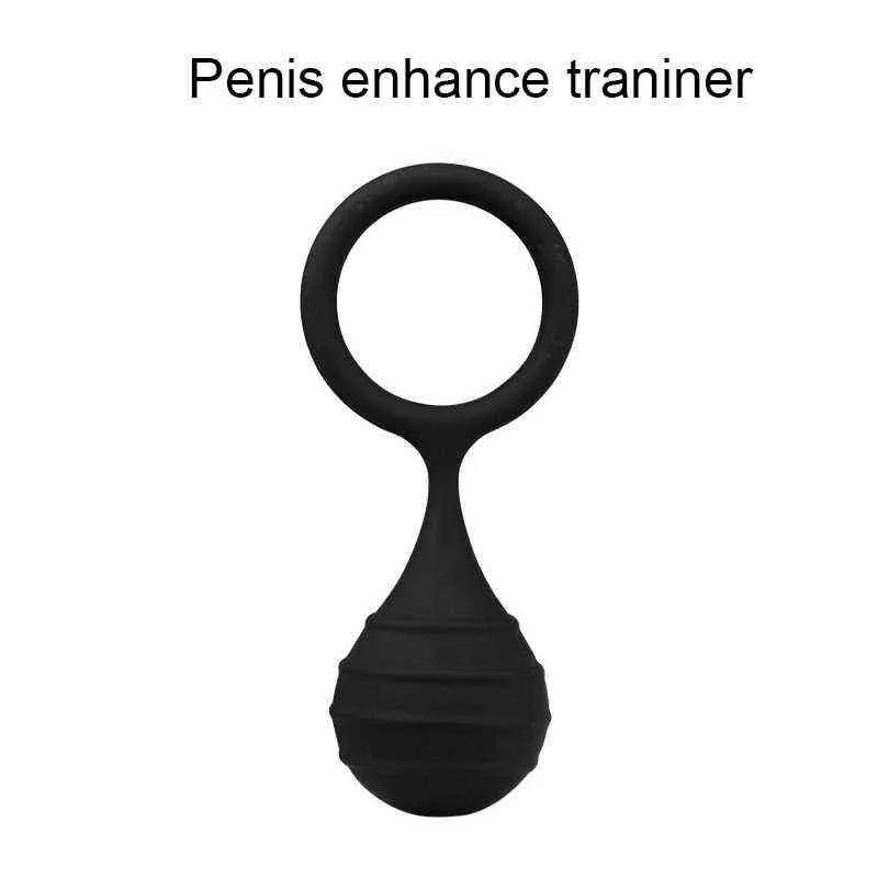 NXY Chastity Cihazı Silikon Cock Halka Penis Germe Egzersiz Kalıcı Ereksiyon Ağırlık Top Gecikme Scrotum Kafes Yetişkin Seks Oyuncakları 1221
