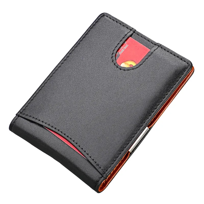 HBP 22 Hight Quality Fashion Men Real Leather Credit Card Holder Card Case Coin Purse Money Clip Wallet242d