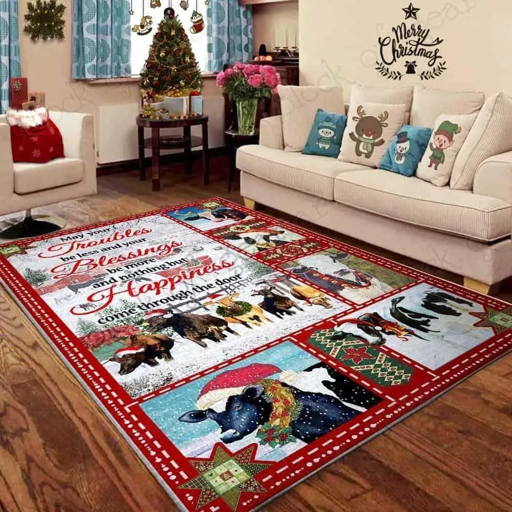 Boże Narodzenie Czerwona ciężarówka Śnieżna Living 3D Drukowane dywany MAT Antislip Duże dywanik Dekoracja domu 2110265999836