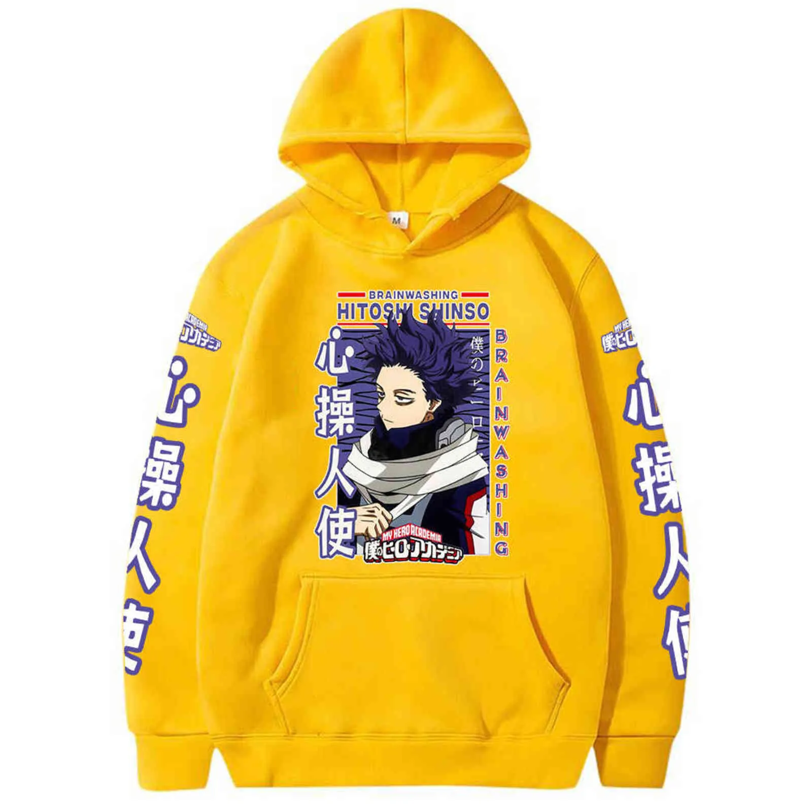 Anime My Hero Academia Hoodies Hitoshi Shinso Sweatshirts Gemütliche Tops Pullover Sudadera Felpa Moletom Y1109