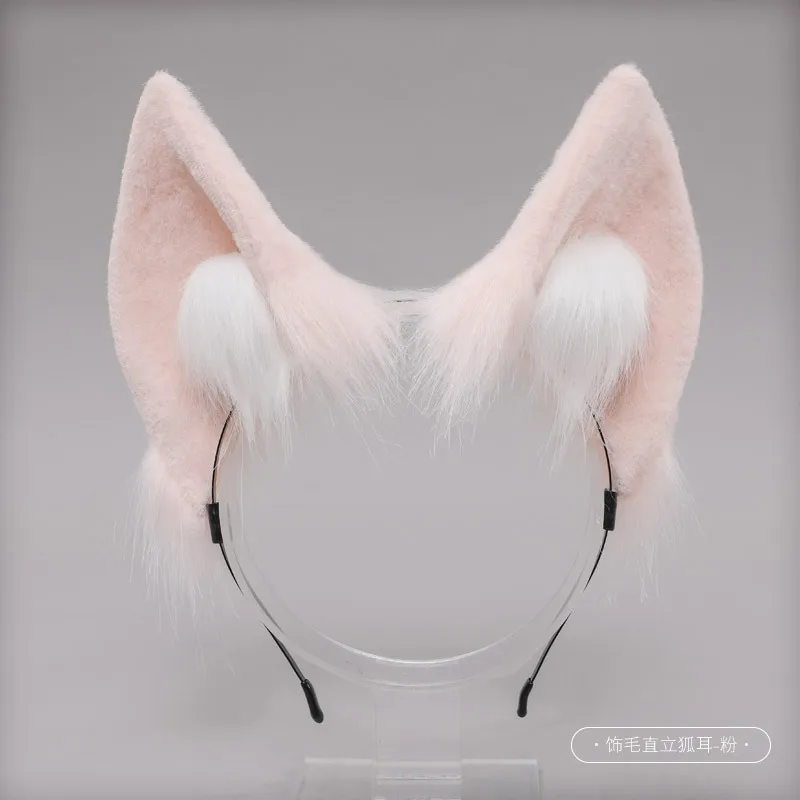 Kawaii dames meisjes Halloween Simulatie Bunny Ears Hoofdband Cosplay Anime Plush Fox Animal Ear KC Lolita Hair Accessories233F