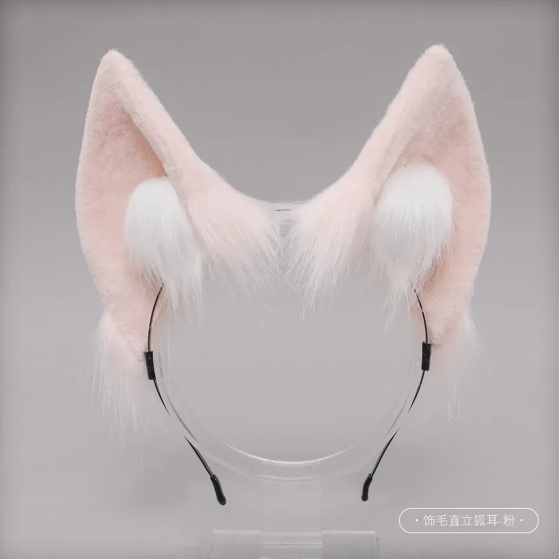 Kawaii feminino meninas halloween simulação orelhas de coelho bandana cosplay anime pelúcia raposa animal orelha kc lolita acessórios de cabelo293i