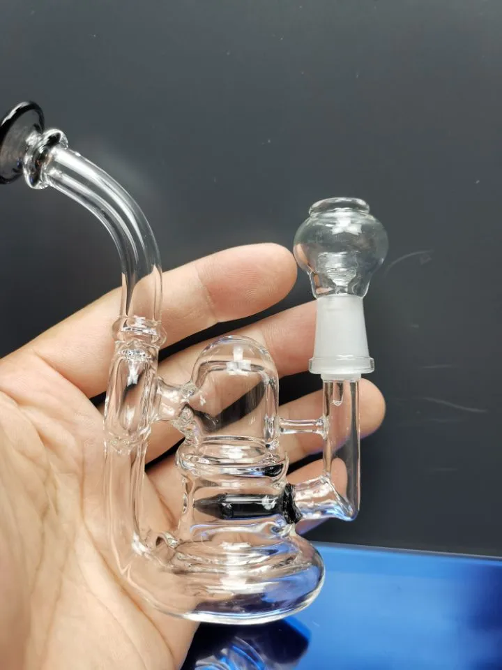 Bohrinsel Dabs Bongs Mini-Wasserpfeife Taschenglasbong 10 mm Nagelkuppel Mini-Ölbohrinseln Ölbrenner Glasrohr dhpingshop