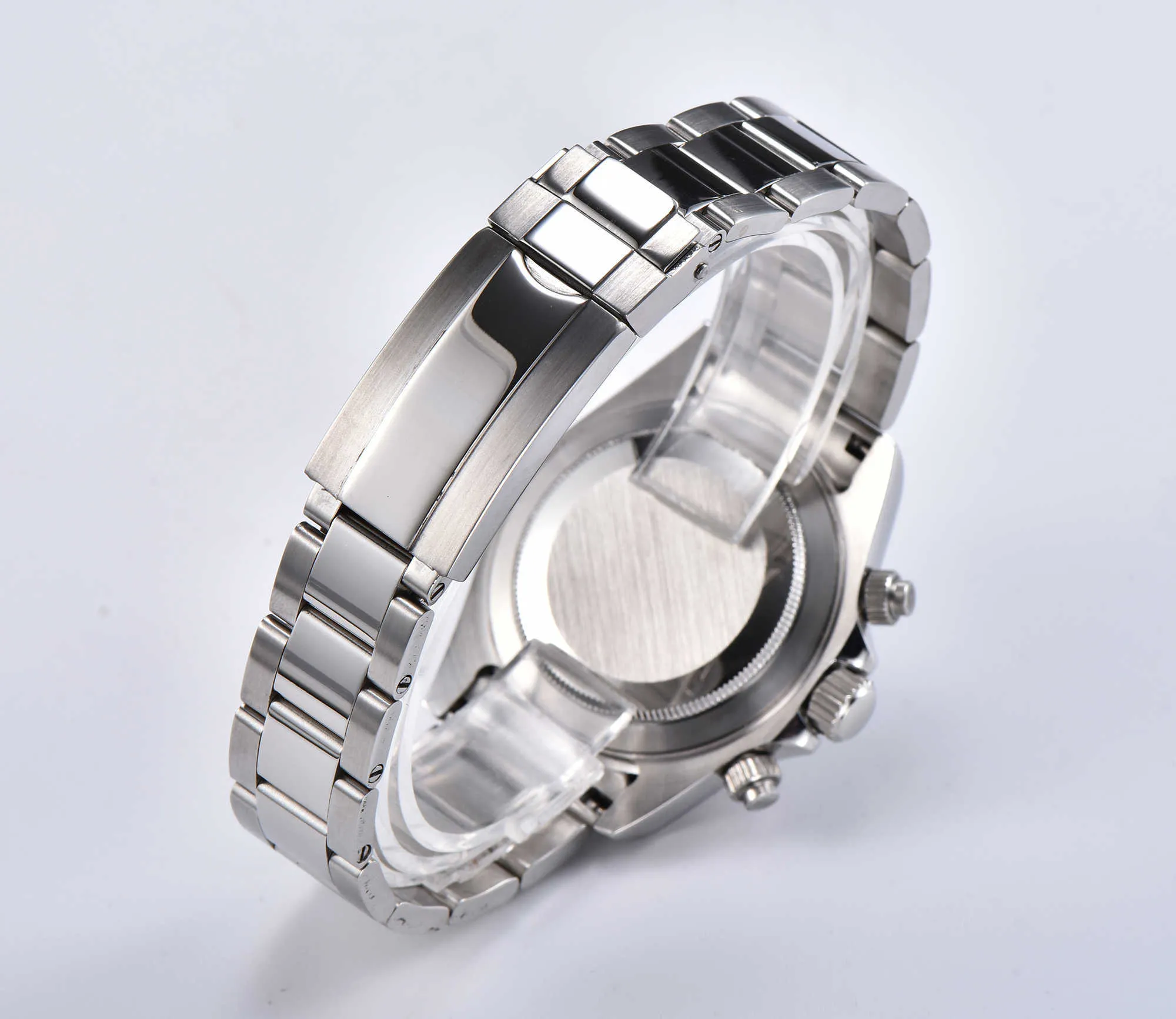 Relógio cronógrafo japonês vk63 movimento de quartzo 39mm mostrador estéril mãos luminosas safira caixa de fibra de vidro pulseira to637 h1012254j