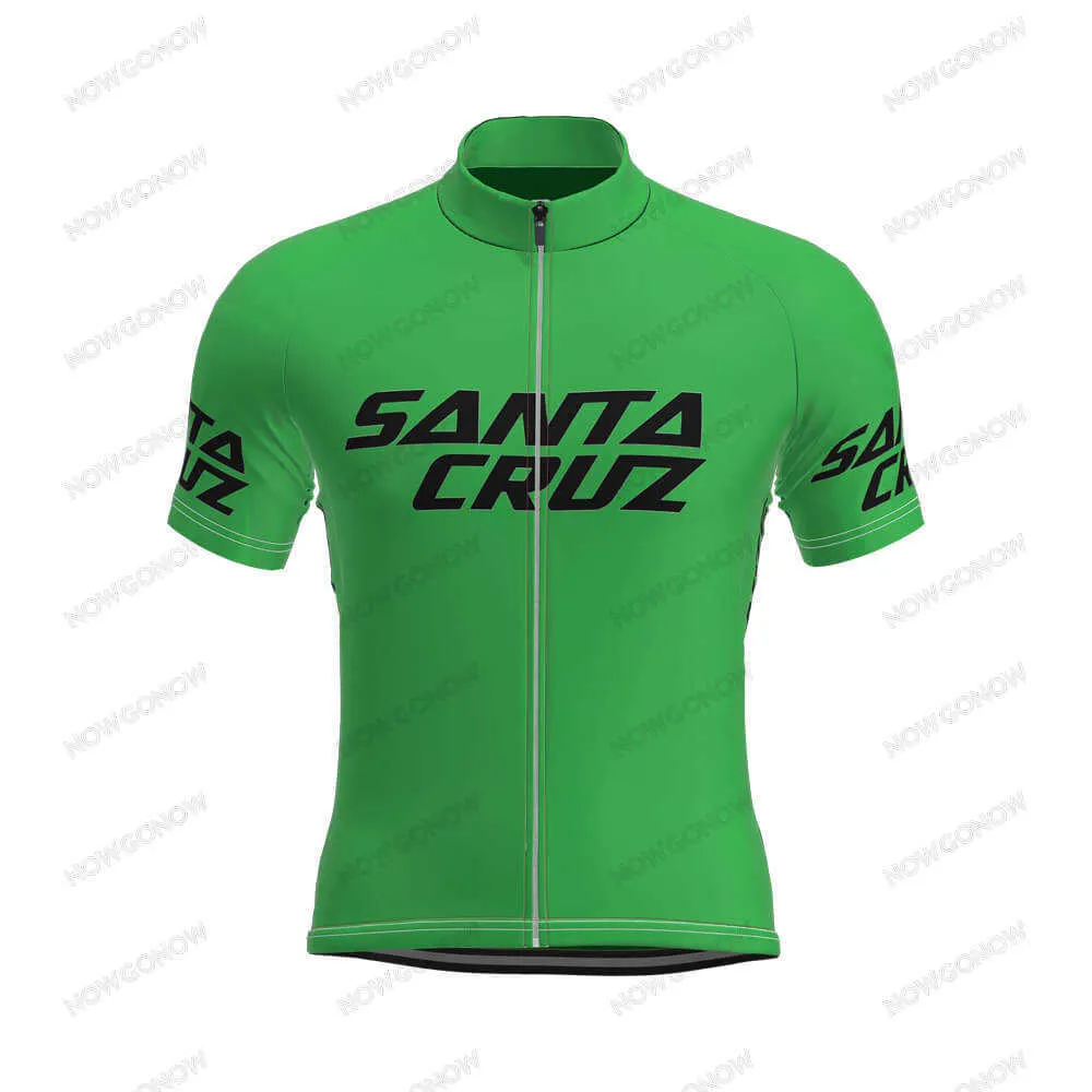 Vintage Cycling Jersey Men Santa Cruz Summer Bike Clothing Wear Shirt Tops Cozy Gel Pad Mountain Road Custom H1020288q