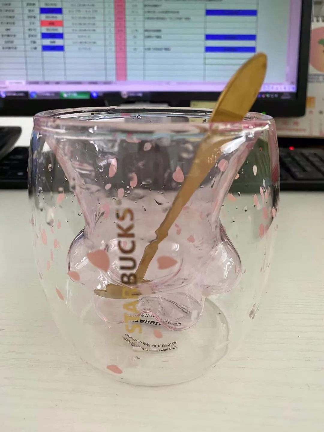 Presentprodukt Limited Eeition Cat Foot Starbucks Mugs Coffee Mug Toys Sakura 6oz Pink Double Wall Glass Cups3592