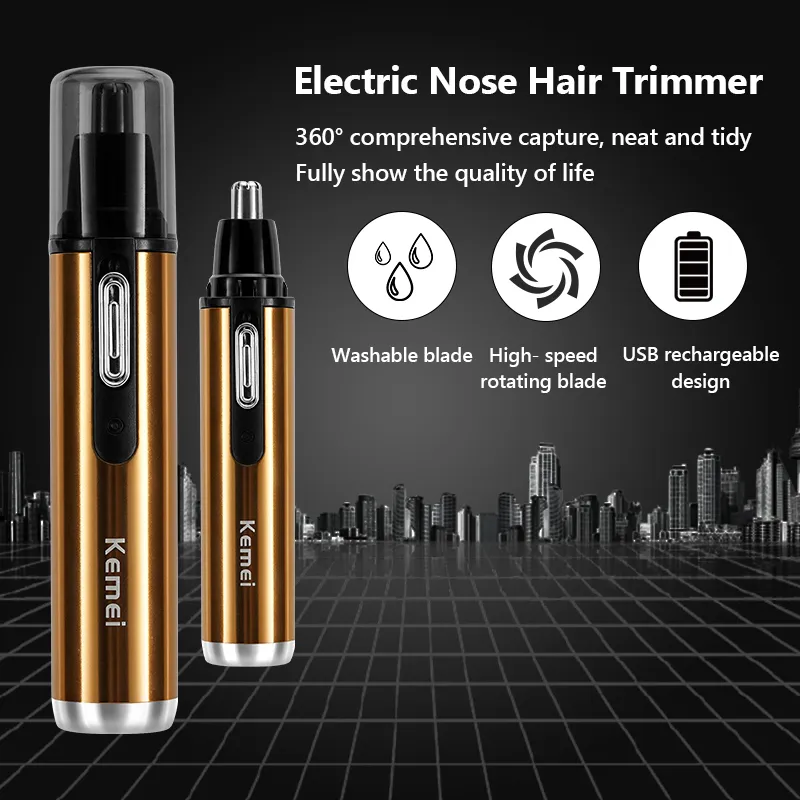 Rasoir électrique multifonctionnel pour sourcils et barbe, Rechargeable par USB, coupe-visage, pour oreilles et nez