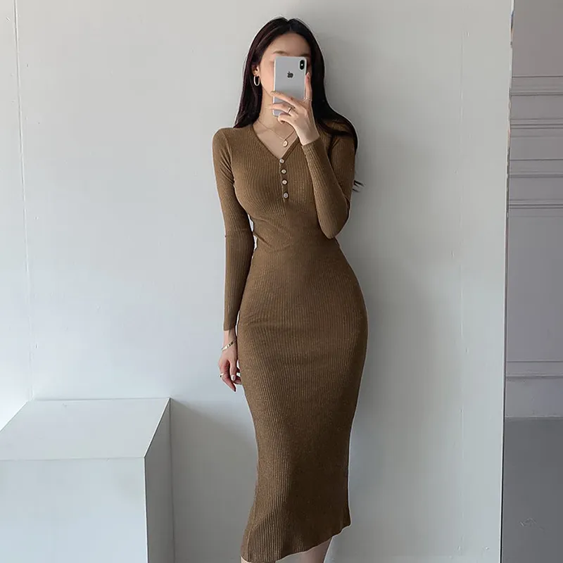 Brown Knitted Dress (2)