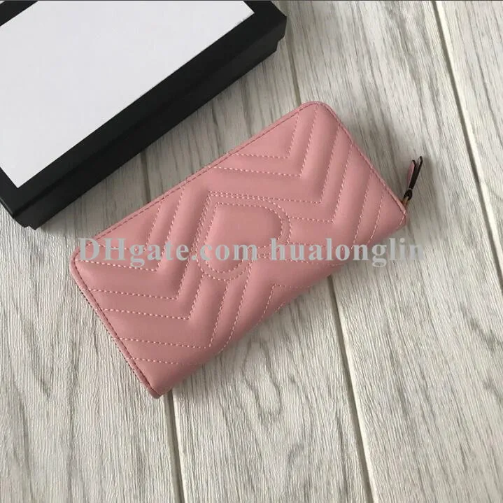 Women wallet purse genuine leather original box zipper fashion high quality whole discount284k