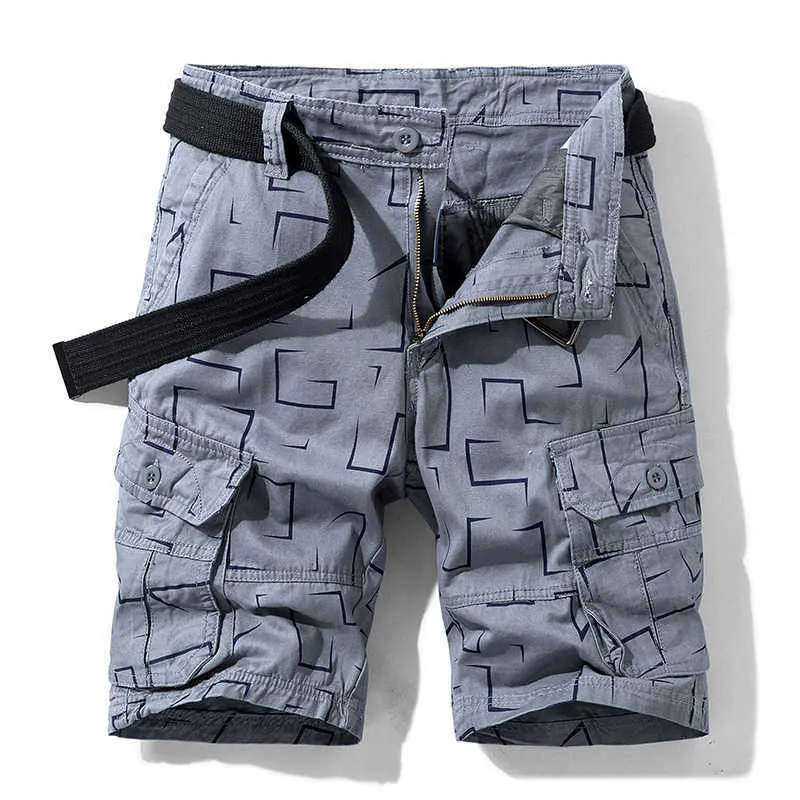 Hommes Casual Shorts Summer Bermudas Mâle Imprimer Pantalon court Business Style Travail 210629