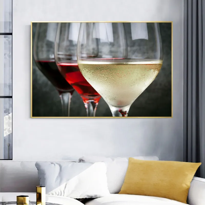 Copos de vinho Pintura Arte de parede Fotos para sala de estar Canvas arte moderna decoração de casa abstrata cartazes e imprimir