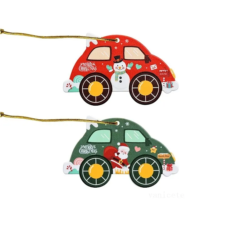 Ornamenti natalizi con fori bambini Centrotavola artigianali fai-da-te Decorazioni pendenti le vacanze Decorazioni albero di Natale carine e stelle T2I52860