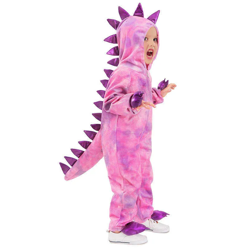 2021 Dzieci Triceratops Dinozaur Kostiumy Dziewczyny Chłopcy Halloween Cosplay Dzieci Dino Udawaj Game Party Role Play Dress Up Gifts Q0910